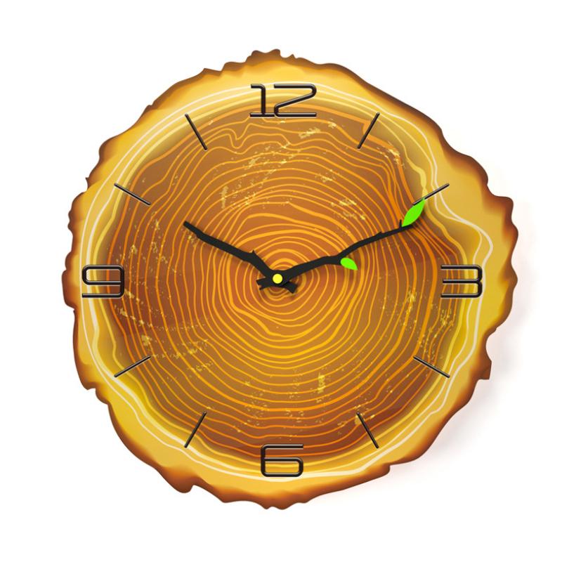 TimeNest - Wooden rings wall clock with silent high precision movement and unique design