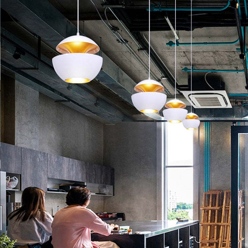 LumiLayer – Modern Pendant Light with Sculptural Layered Design and LED Illumination