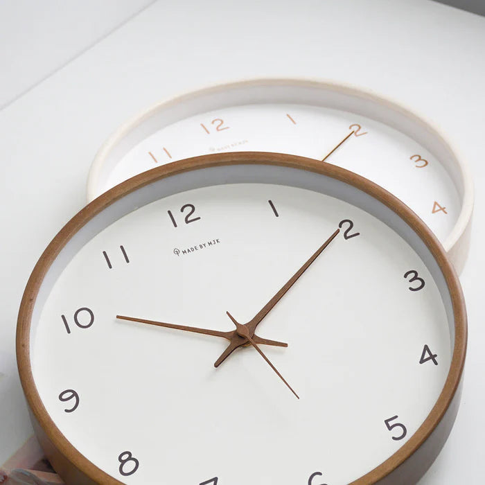 TimberTime - Classic analog wall clock with silent movement for a refined touch