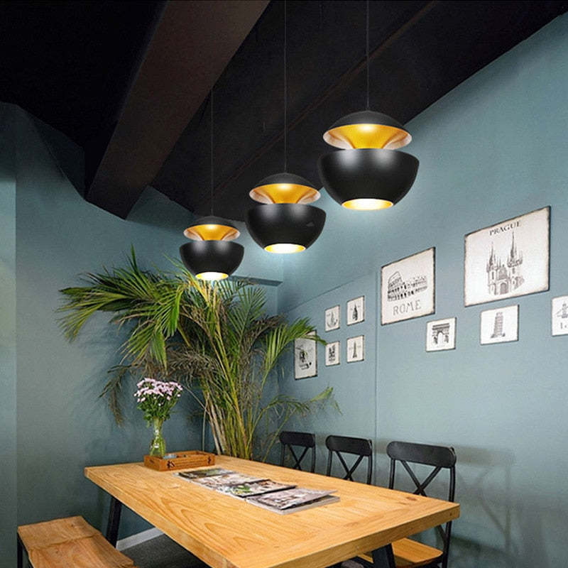 LumiLayer – Modern Pendant Light with Sculptural Layered Design and LED Illumination