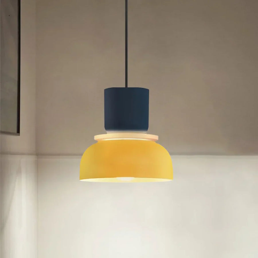 LuxeLume - Modern Color Block Pendant Light with Layered Design