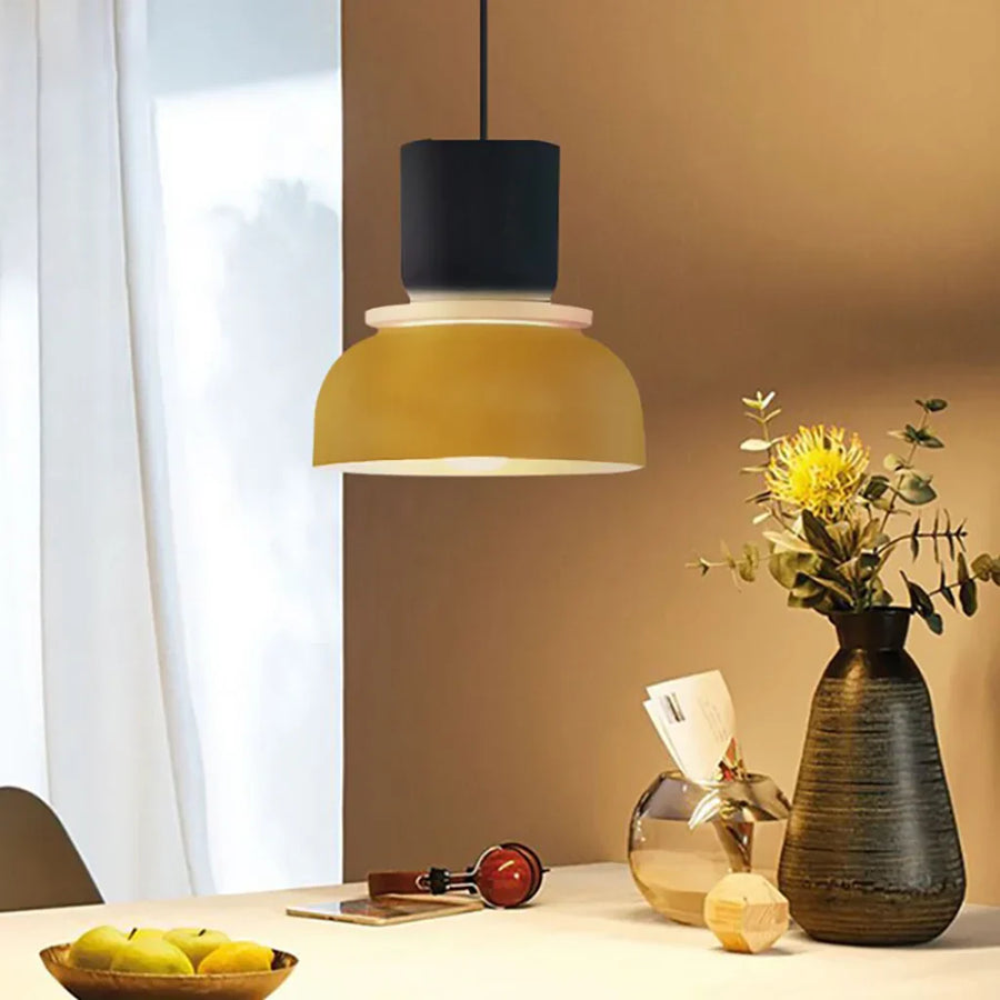 LuxeLume - Modern Color Block Pendant Light with Layered Design