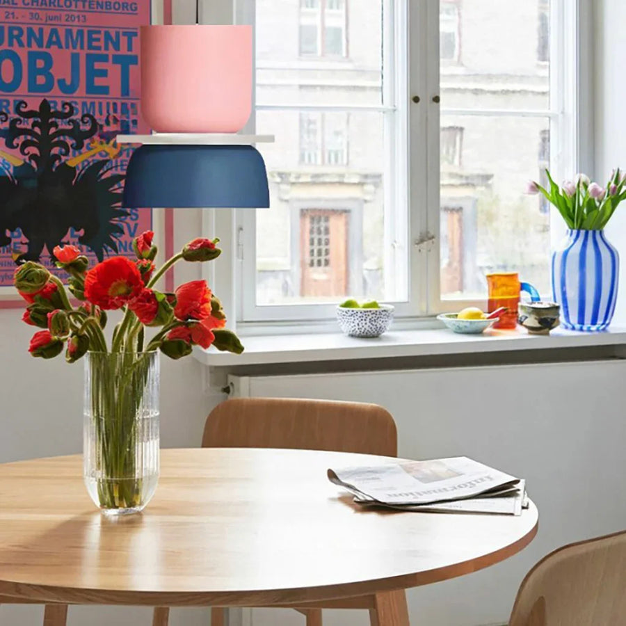 LuxeLume - Modern Color Block Pendant Light with Layered Design