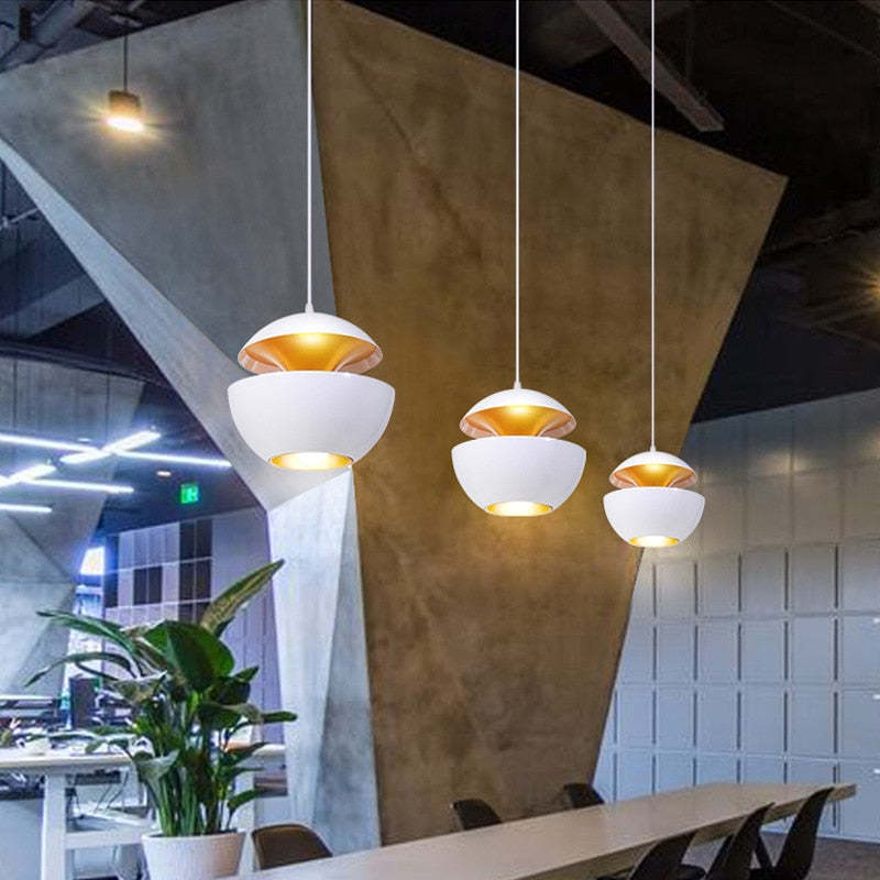 LumiLayer – Modern Pendant Light with Sculptural Layered Design and LED Illumination