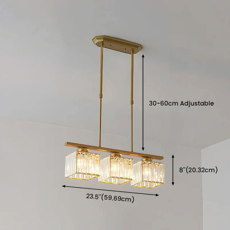 LuxeLume – Modern Crystal -Light Pendant Chandelier for Dining Room & Kitchen