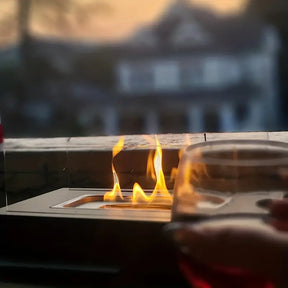 NoirFlame - Stylish outdoor fireplace for a cozy and modern ambiance