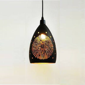 GlowBesson - Patterned Pendant Lights with Adjustable Cords and Vintage Lantern Design
