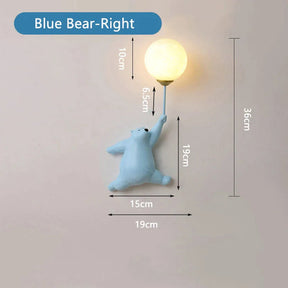 BearGlow – Playful Bear Wall Lamp with Charming Globe Light