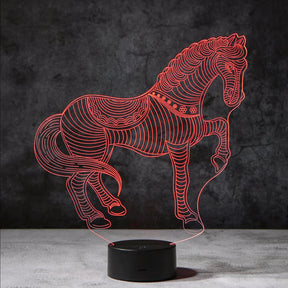 StallionGlow - 3D horse lamp with dynamic lighting and artistic design