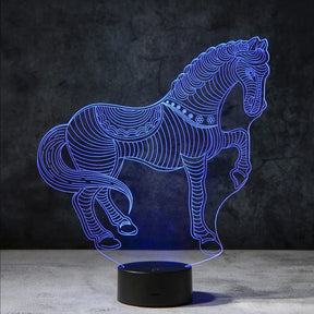 StallionGlow - 3D horse lamp with dynamic lighting and artistic design