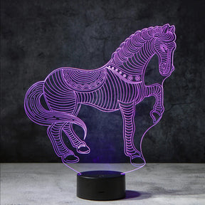 StallionGlow - 3D horse lamp with dynamic lighting and artistic design