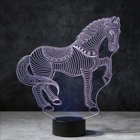 StallionGlow - 3D horse lamp with dynamic lighting and artistic design
