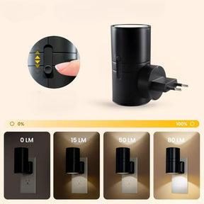 AuraTube – Minimalist Plug-In Wall Sconce with Elegant Bi-Directional Illumination