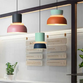 LuxeLume - Modern Color Block Pendant Light with Layered Design