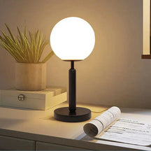 GlowLume – Minimalist Modern Table Lamp with Frosted Globe Shade