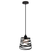 SpiraLume – Sleek Industrial Spiral Pendant Lamp for Statement Interiors