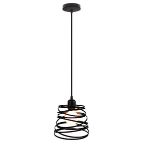 SpiraLume – Sleek Industrial Spiral Pendant Lamp for Statement Interiors