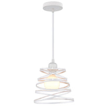 SpiraLume – Sleek Industrial Spiral Pendant Lamp for Statement Interiors