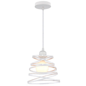 SpiraLume – Sleek Industrial Spiral Pendant Lamp for Statement Interiors