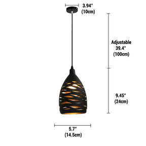 GlowBesson - Patterned Pendant Lights with Adjustable Cords and Vintage Lantern Design