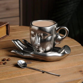 ArtSip - Unique coffee cup set with artistic face shaped design